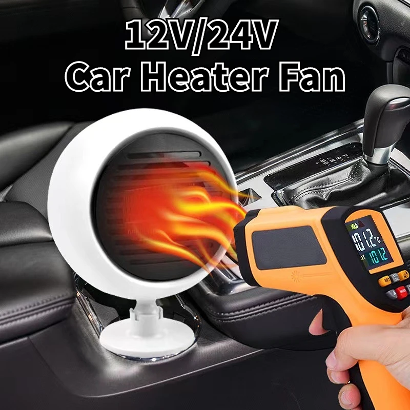 

Car Heater 12V/24V Portable Car Heaters with Heating and Cooling Modes for Auto Windscreen Fast Heating Fan Defrost Defogger