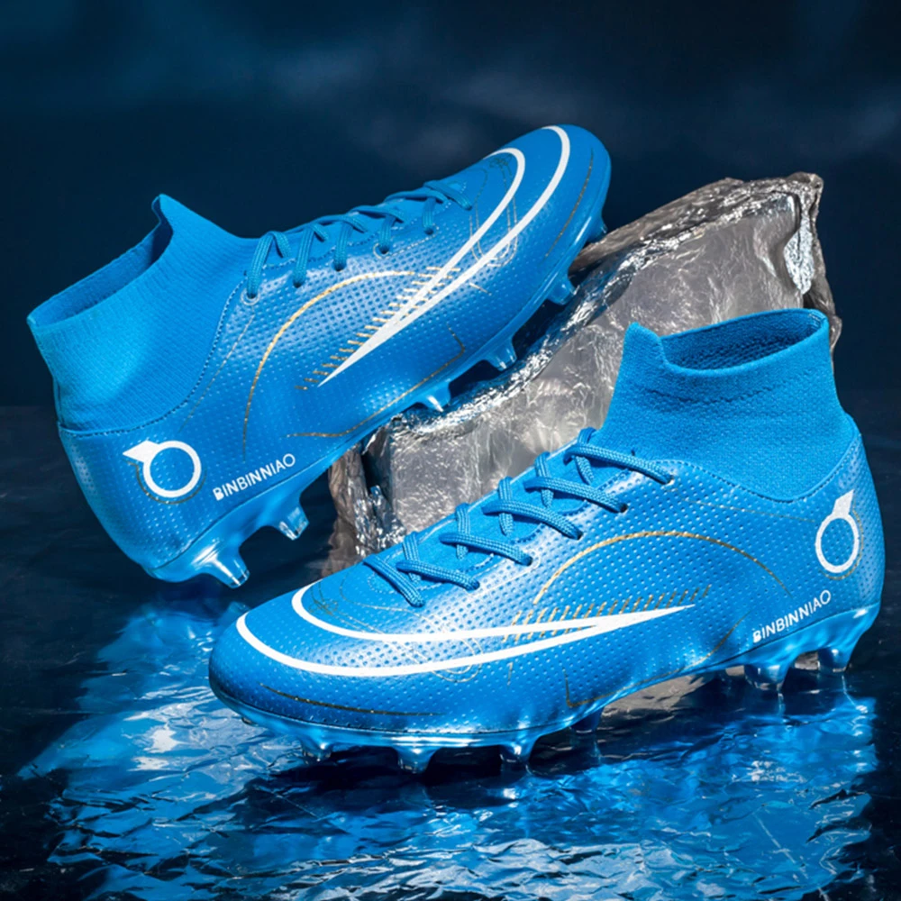 Mens Football Boots High Quality Sports Sneaker Outdoor Grass Long Spikes Nonslip Soccer Cleats