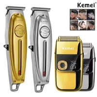 Kemei KM-1949 Gold or Sliver All metal Electric Hair Clipper KM-2028 Rechargeable Men's Shaver Professional Cordless Trimmer 1