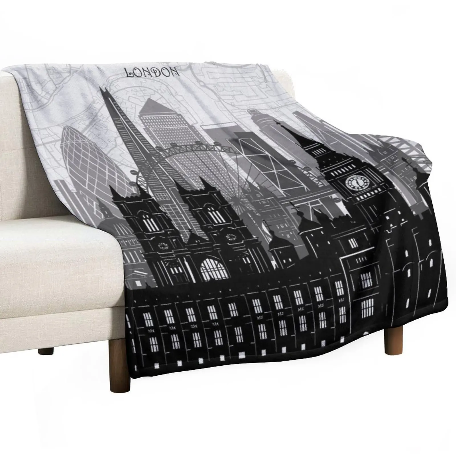 

london skyline Throw Blanket wednesday blankets and throws Blankets For Bed