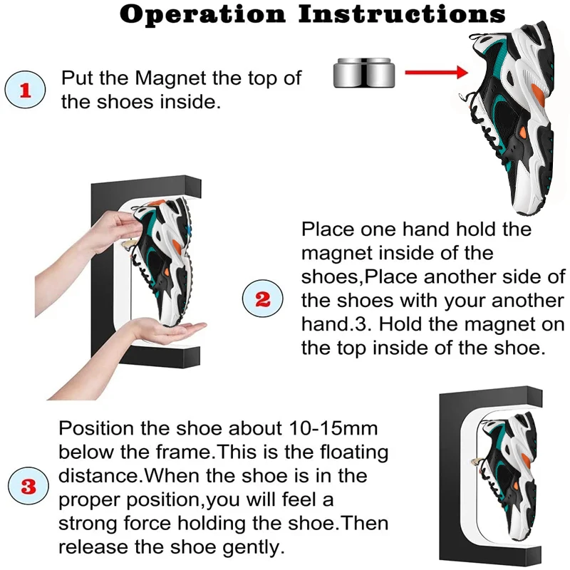 Home Decor Schoenen Opslag Magnetische Rotatie Schoen Display Stand Levitatie Led Drijvende Schoenen Sneaker Schoenen Winkel Monster Showcase