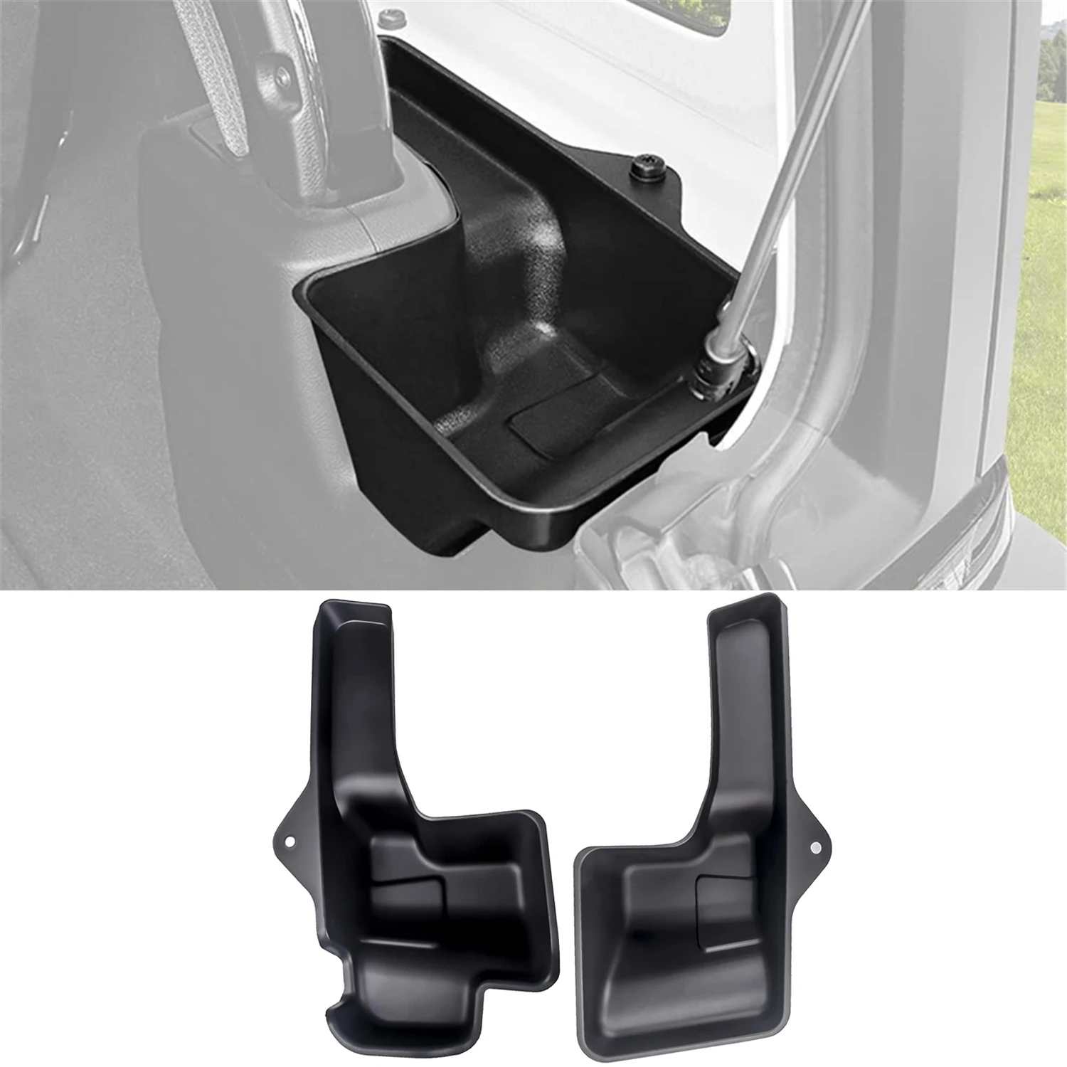 Car Rear Trunk Box Organizer Tray for Jeep Wrangler JL JLU Sahara Rubicon 4 Doors 2018-2023 Stowing Tidying Interior Accessories