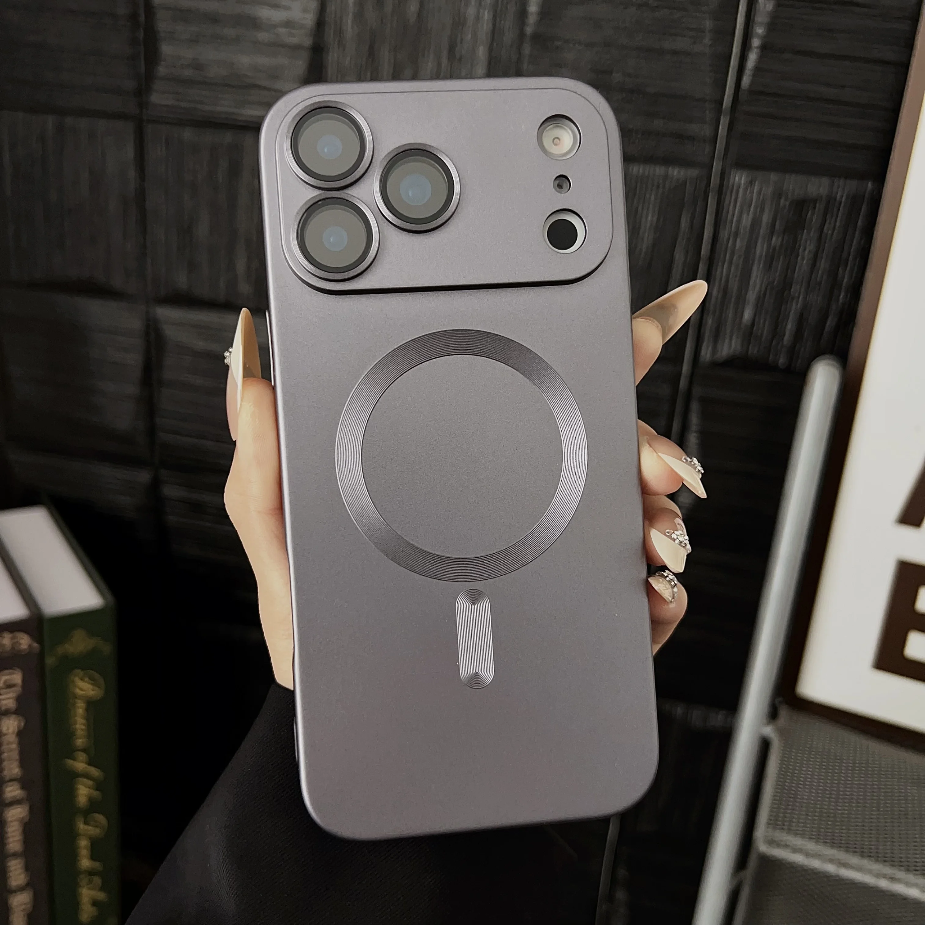 Magnetic Matte Luxury Shockproof TPU Soft Back Cover with MagSafe Compatibility