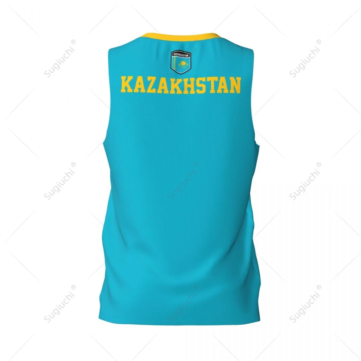 Kazakhstan Flag Men Basketball Sports Running Fitness Multifunction Sleeveless tshirt Exclusive Name Nunber