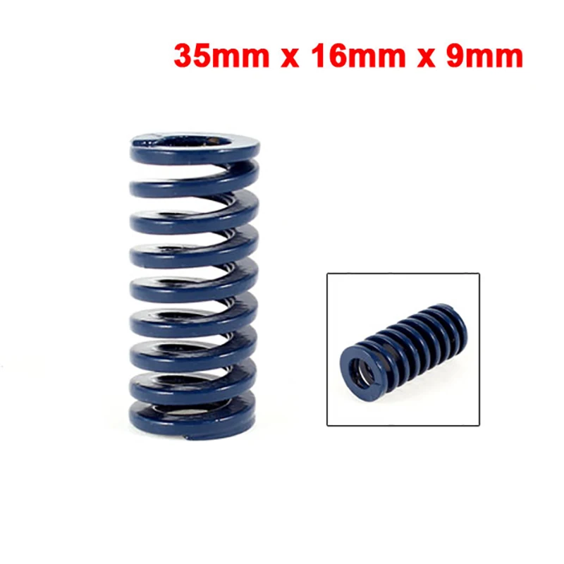 Uxcell 1 pz OD 16mm ID 8mm/9mm carico leggero spirale stampaggio compressione Die lunghezza molla 25mm 35mm blu 16x8x25mm 16x9x35mm