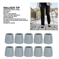 10pcs Rubber Crutch Tip Gray Non Slip Traction Base Walking Cane Walker Tip Replacement for Canes Accessory Inner Dia 28mm 1