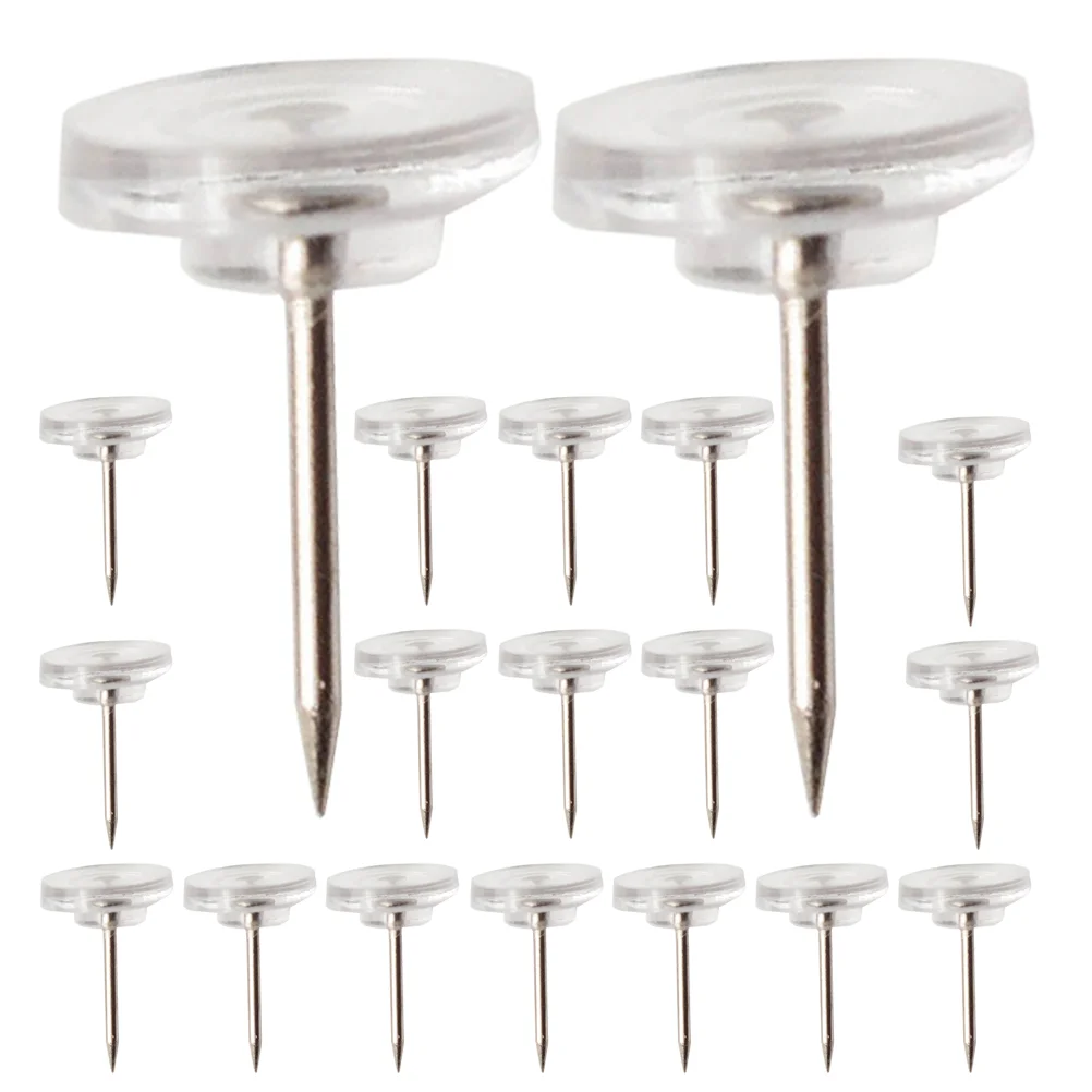 100Pcs Clear Whiteboard Tacks Clear Pushpins Thumb Tacks Bulletin Thumbtacks Map Thumbtacks, push pins