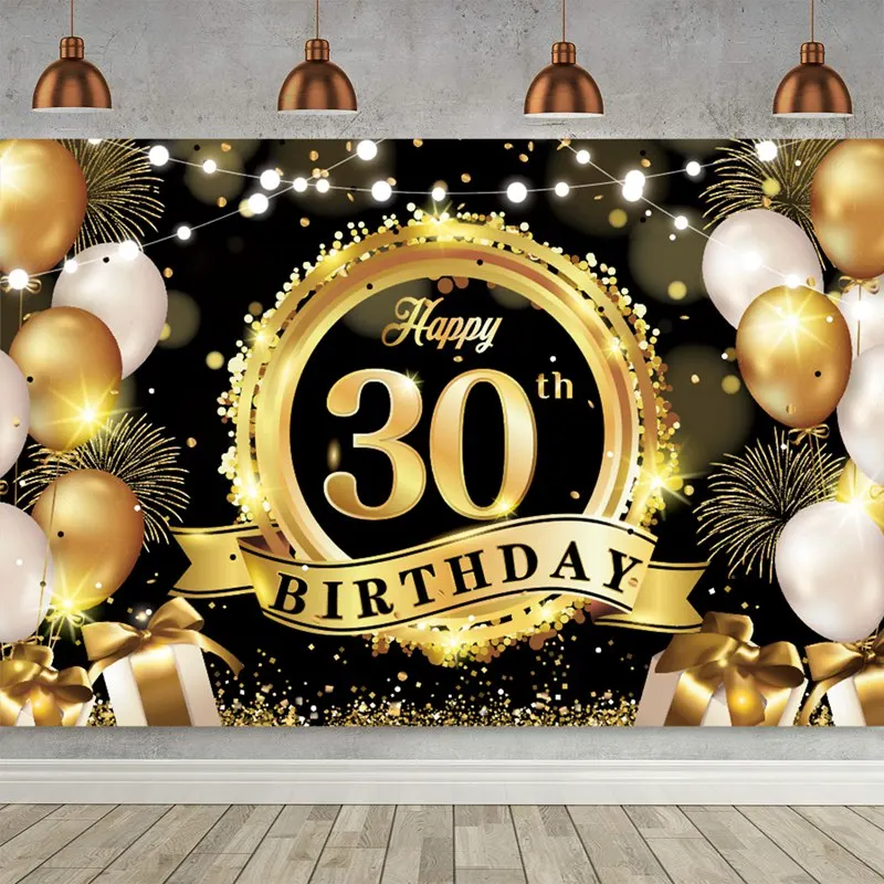 

Happy 30 Birthday Balloon Garland Arch Kit Backdrop For Man Woman Table Runner 30 Years Anniversary 30th Birthday Party Decor