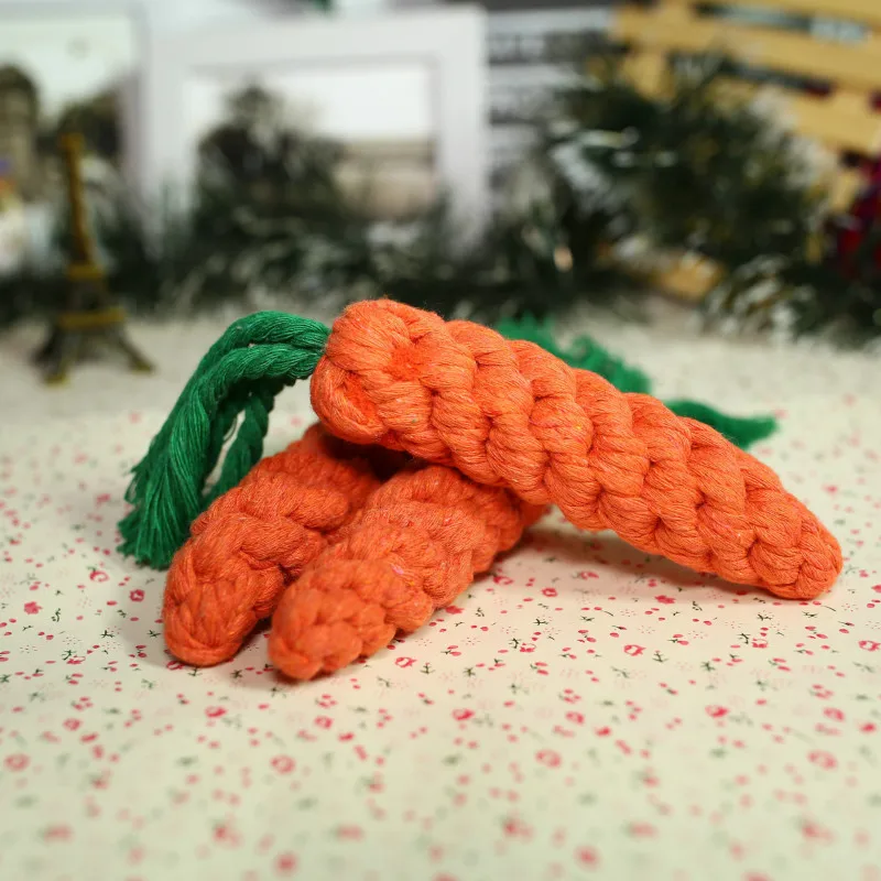 Cordes à nœuds en forme de carotte pour chiens - 2025 - Vêtement et accessoires pour chiens - Doglovedesign