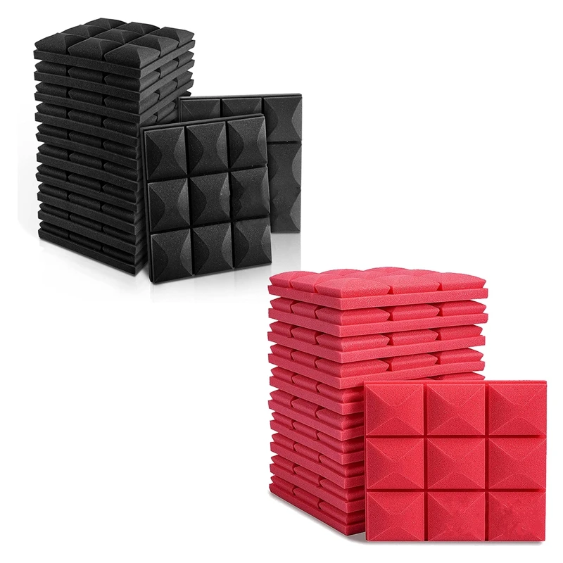 

12 шт., звукоизоляционные панели из пеноматериала