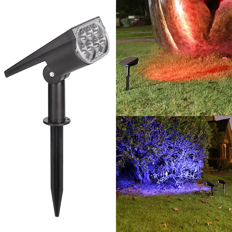 Waterproof Solar Garden Spotlights - Outdoor Color-Changing LED Lights for Patio, Walkway, and Camp Décor