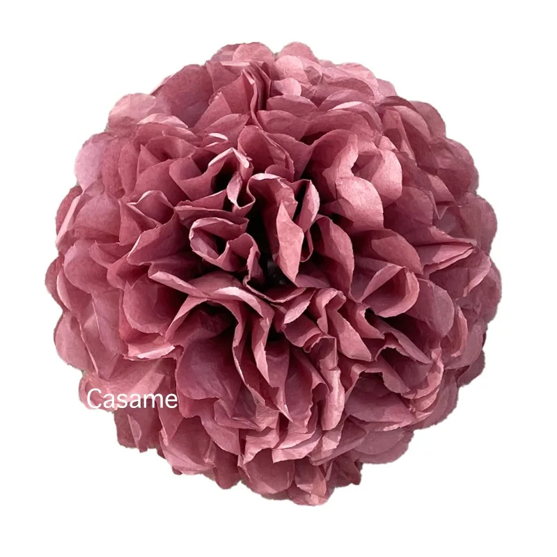 Set of 5 Colorful Tissue Paper Pom Poms for Party and Event Decor