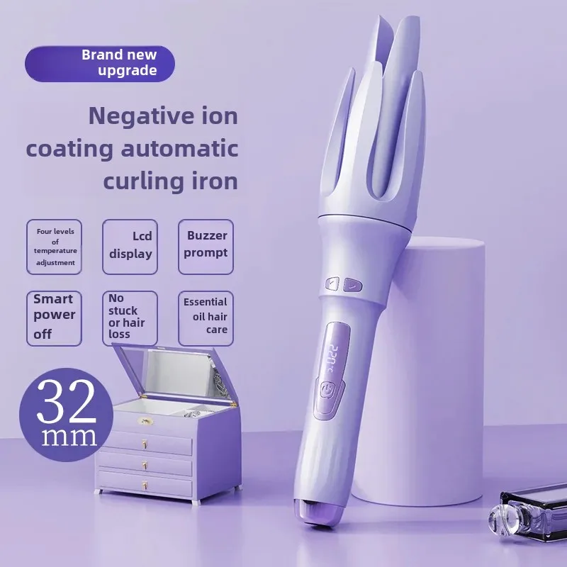 Automatic Curling Iron Lazy Person's Hair Damage-Free Electric Rotating Wave Dormitory Long-Lasting Styling 36mm Big Curling