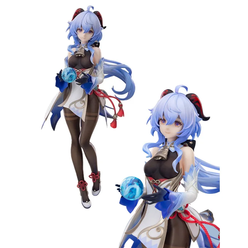 

HOT Anime Figure Genshin Impact Ganyu Black Silk Sexy One-legged Girl PVC Action Cute Model Decoration Toy Gift Collection 22CM