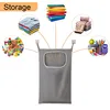 Over-the-Door Hanging Laundry Basket Wall-mounted Dirty Clothes Storage Organizer for Bathroom Toy Storage 5