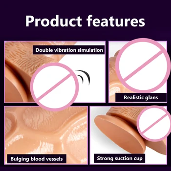 Huge Realistic Dildo Silicone Penis G-spot Dildo Suction Cup for Women Masturbation Lesbain Anal Sex Toys for Adults 18 5