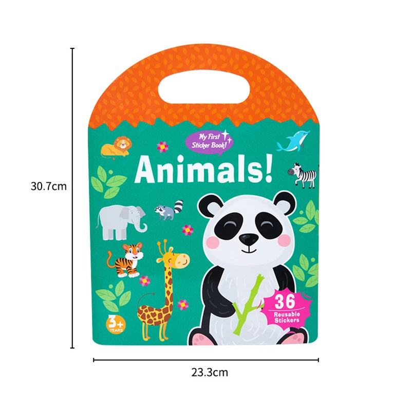 Children's Reusable Stickers Books Animal Stationery Stickers for Kids  Funny Stickers Travel Toys Quiet Busy Books for Toddlers - AliExpress