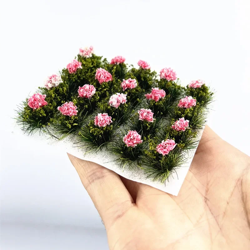 DIY handmade materials miniature model cluster flower cluster ground rosa vegetation military model sand table Can be customized 3