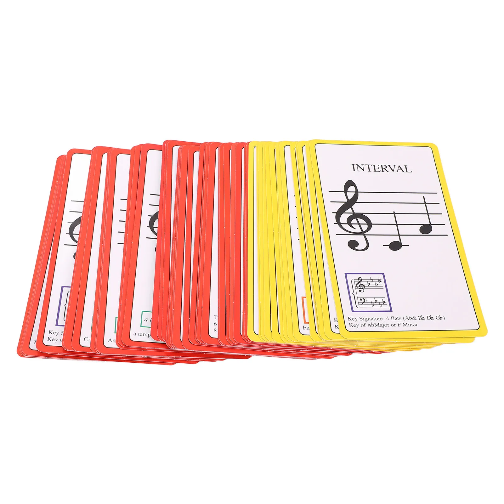Description Picture 5 of item50 Pcs Music Flash Cards Color Coded Double Sided Guitar Piano Note Flash Cards for Learning