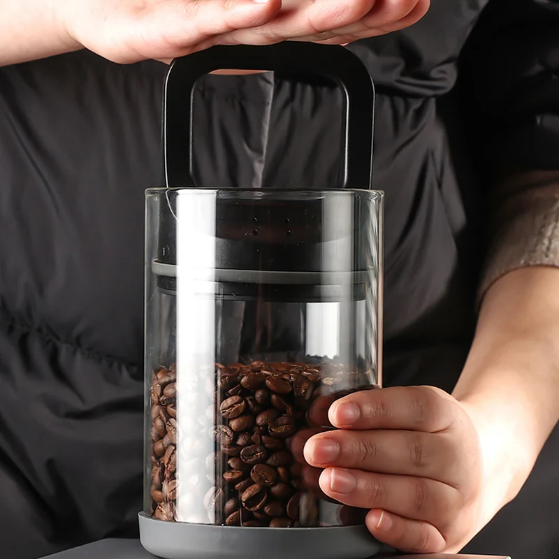 Vakuum Dichtung Kaffee Bohnen Kanister Luftdicht Edelstahl Küche  Lebensmittel Lagerung Container Für Kaffee Bohnen Tee 750/1100/1600ml -  AliExpress