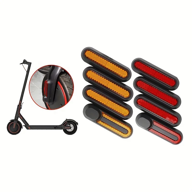 Rear Wheel Cover 1 set Reflective Strip Skateboard Hub with Screws for M365/PRO/PRO2