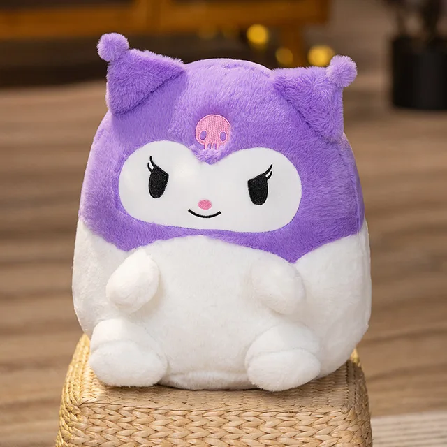 Anime Sanrio Turn Into Dumpling Cute Doll Kulomi Pudding Melody Cinnamon Dog Sofa Pillow Bed Ornaments Plush Toy Gift