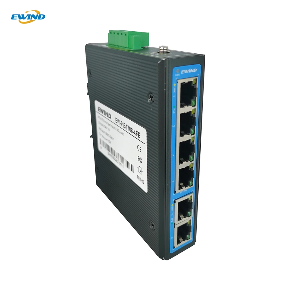 Ewinner-industrial Ethernet Switch Ethernet Switch Portas Rj45 Port Rede Switch para Câmera ip Wireless ap Portas 10 100m - Imagem 2