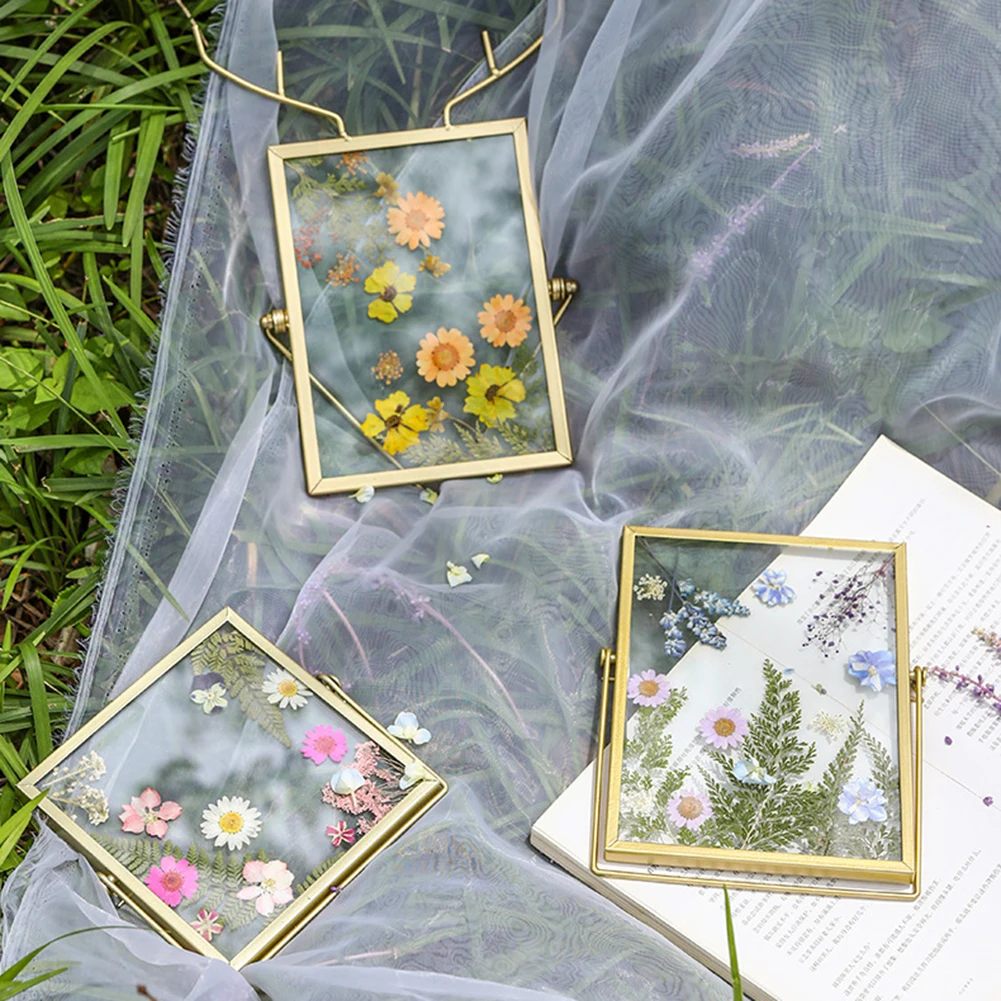 4 Inch 6 Inch Diy Glass Photo Frame Handmade Creative Simple Dried Flower Picture Frame Minimalist Table Ornament photo frame