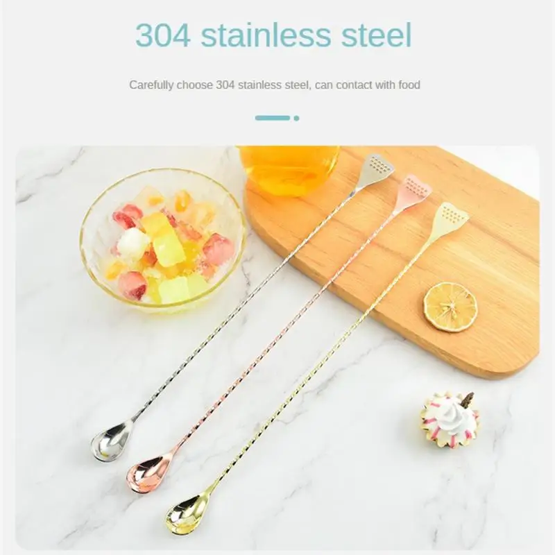 

30/40/50 см, Стальная вилка для коктейлей, спиральный шаблон