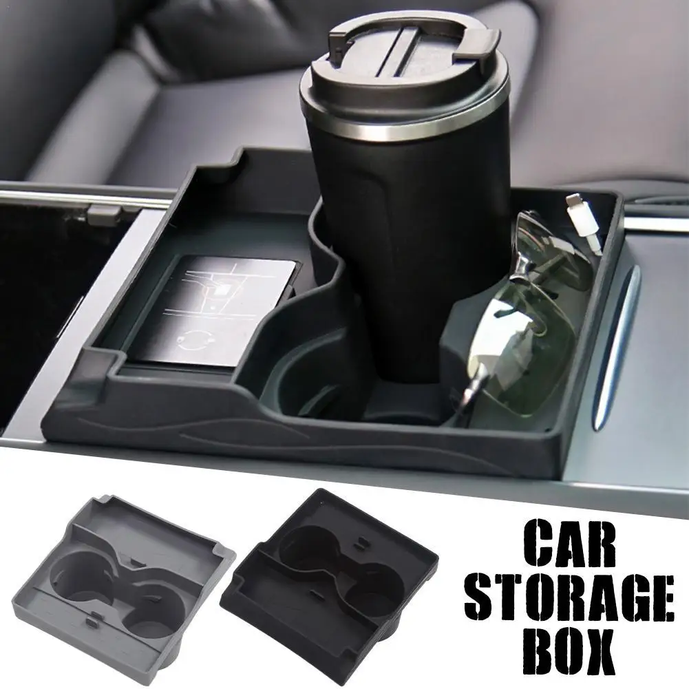 

Central Control Water Cup Holder for Tesla Model 3 Y Storage Box Limiter Silicone Interior Car Modification Accessories 2023