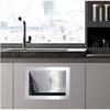 1Piece 304 Stainless Steel Rectanglar Side Mount Trash Chute With Hinged Inward Flip Panel Lid for Kitchen Bath Commerical 1