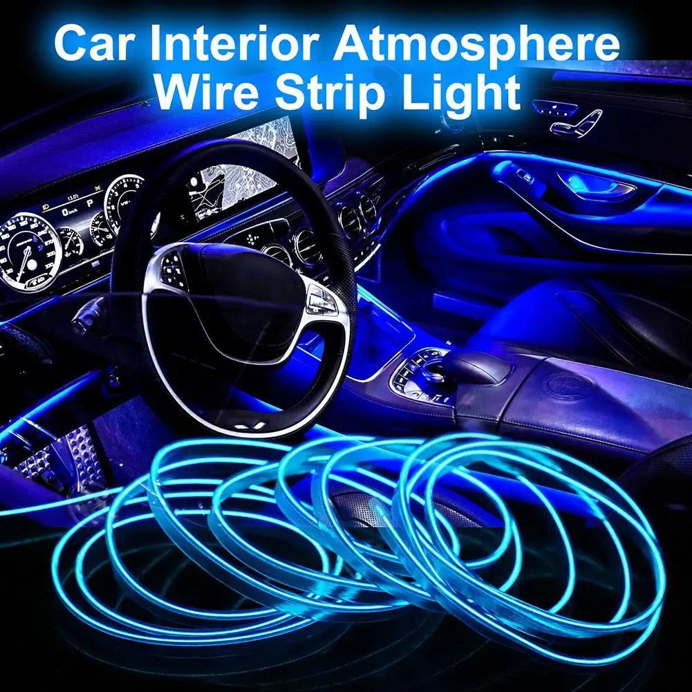 ڵ LED  Ʈ,  EL ̺  ŰƮ, ڵ ׸  ̾ Ʈ , DRL ׼, 12V 9.8FT, 2 