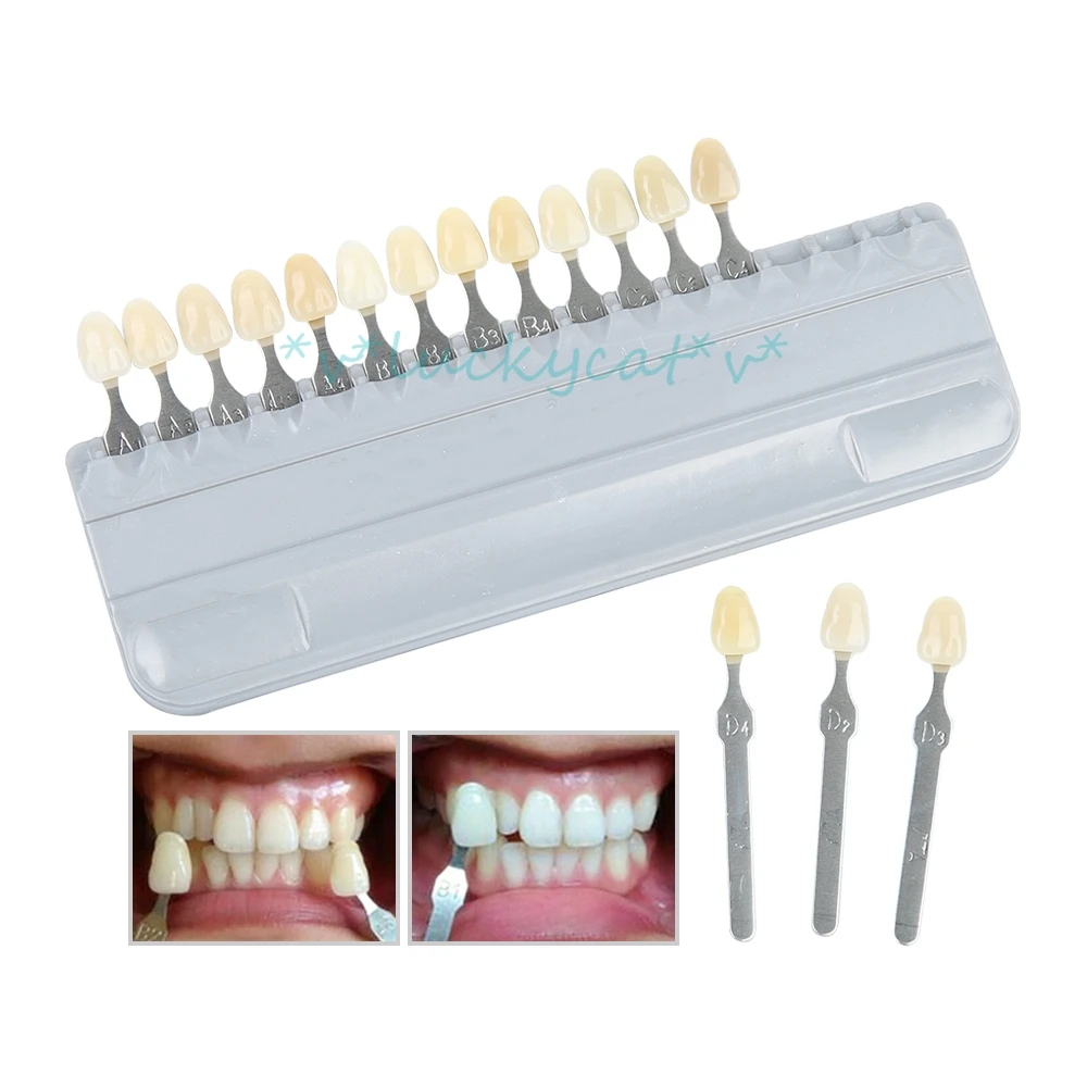 

1box high quality Classical 16Color Dental Teeth Whiting Porcelain Pan Colorimetric Plate teeth whiting for dental tool
