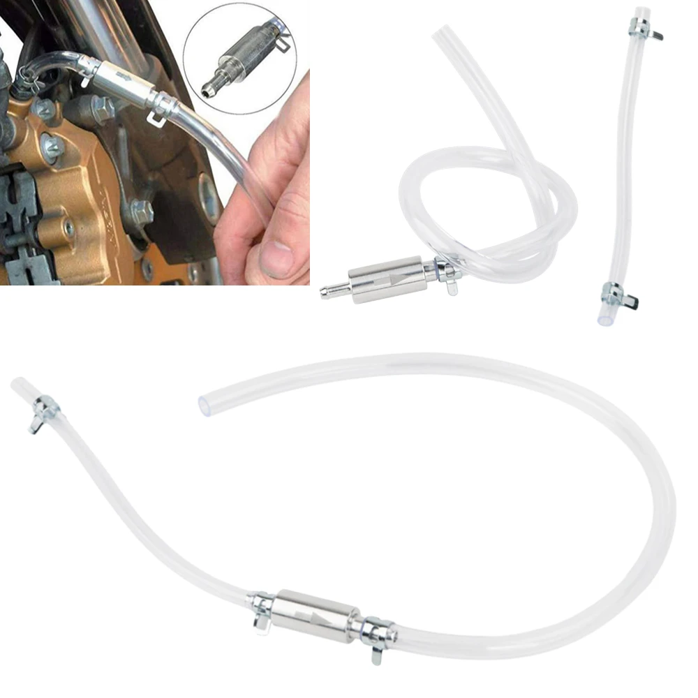 BrakeFluidBleederHoseOneWayValveTubeMotorcycleCarKitReplacementAdapterKitAuto