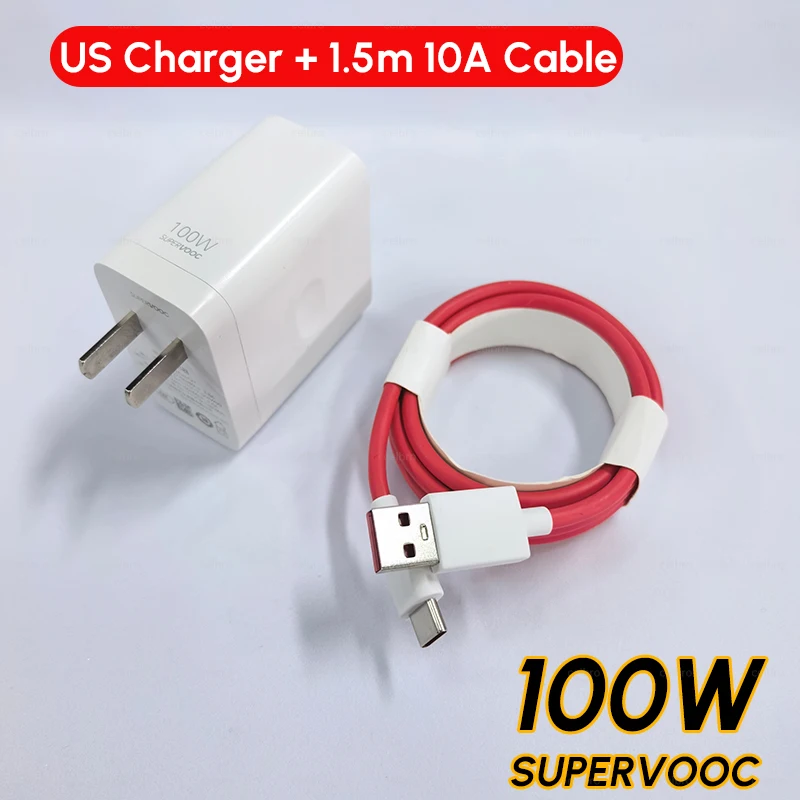High-Power Original Charger with SUPERVOOC Fast-Charging Adapter and Type-C Cable