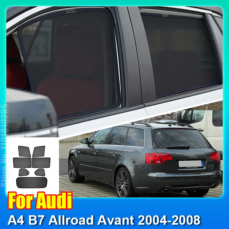 

For Audi A4 B7 Allroad Avant 2004-2008 Car Magnetic Sunshade Shield Front Windshield Curtain Rear Side Window Sun Shade Visor