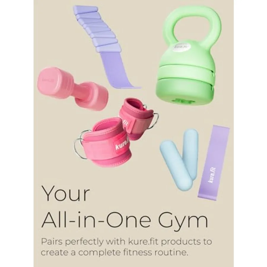 Purple Adjustable Dumbbell (5 lbs) and Pink Adjustable Kettlebell (12 lbs) Bundle