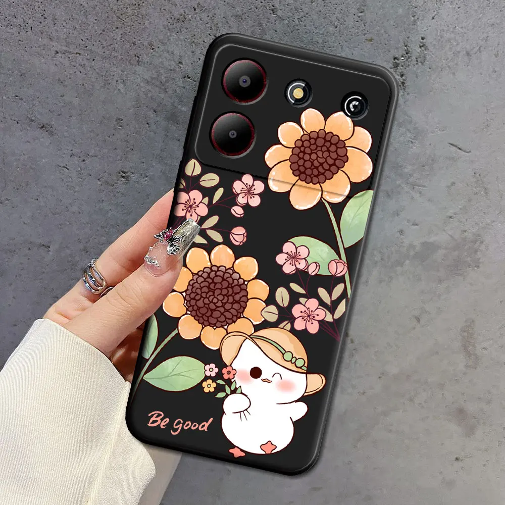 Natural Soft Silicone Floral TPU Phone Case - Beauty Back Cover Protector