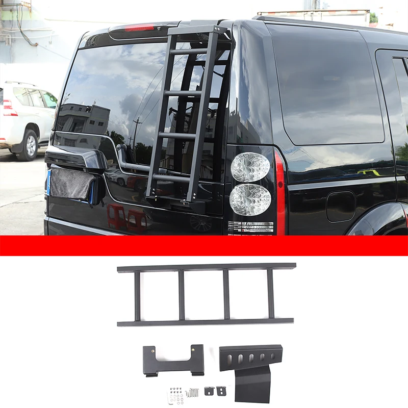 

Для Land Rover Discovery 3 4 LR3 LR4 2004-16, Черный Автомобильный задний багажник из алюминиевого сплава, лестница для скалолазания на крыше, автомобильные аксессуары