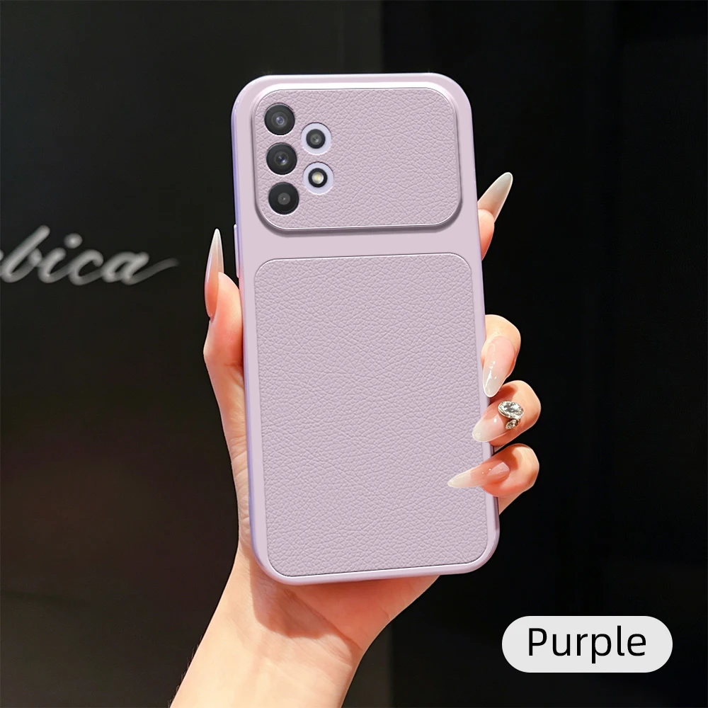 Luxury Leather Protective Case with Lens Protection - Matte Finish