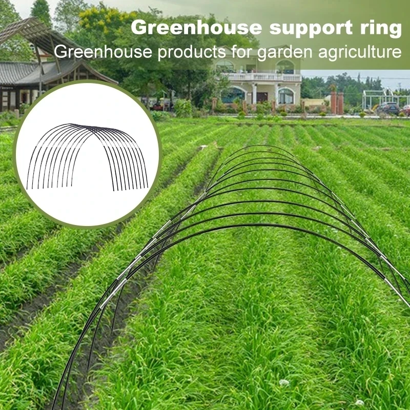 Greenhouse Hoops Set Gardening Folding Fiber Rod Set Seedling Arch Shed