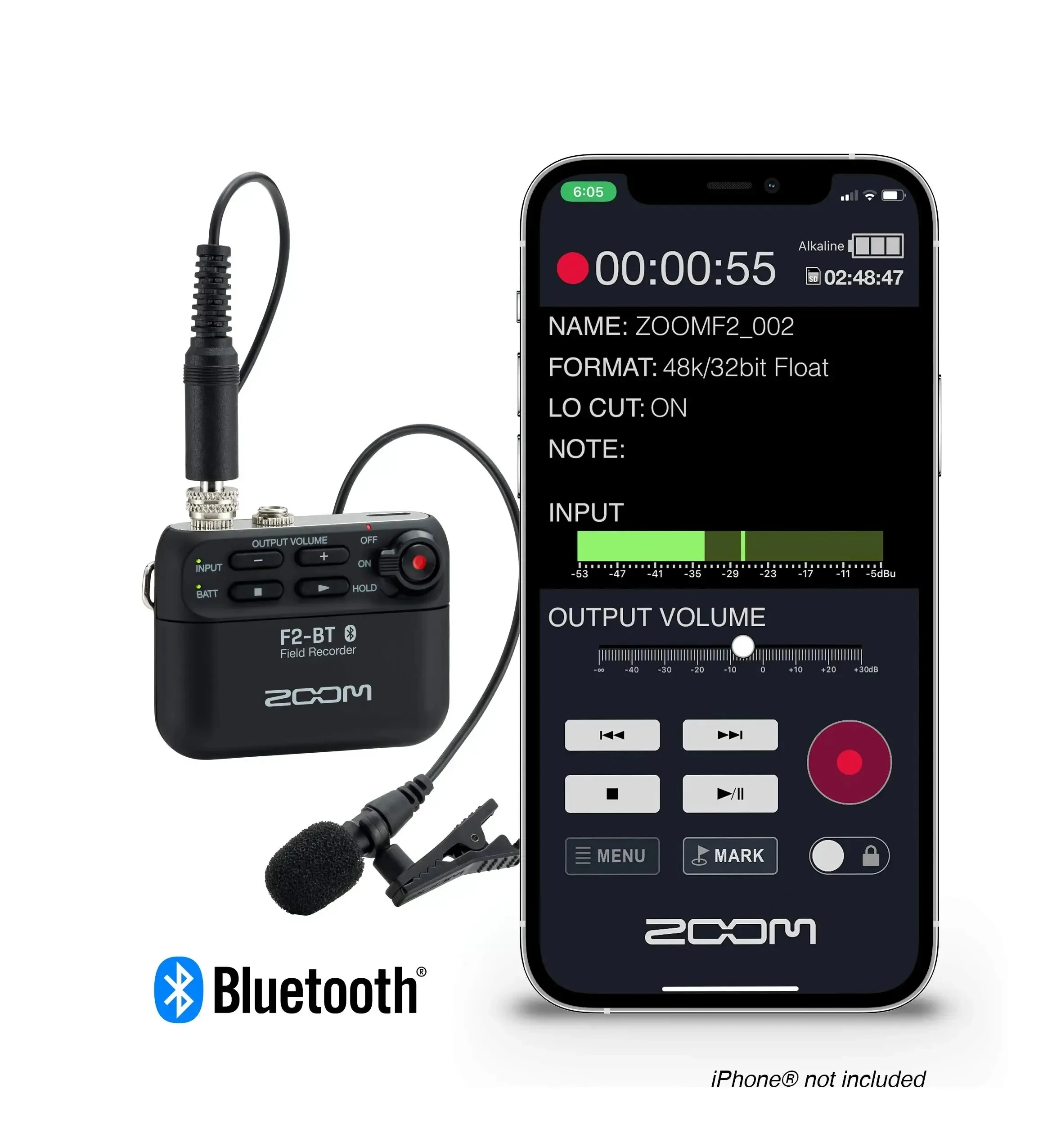 Zoom F2 Field Recorder (128GB MicroSD付き)