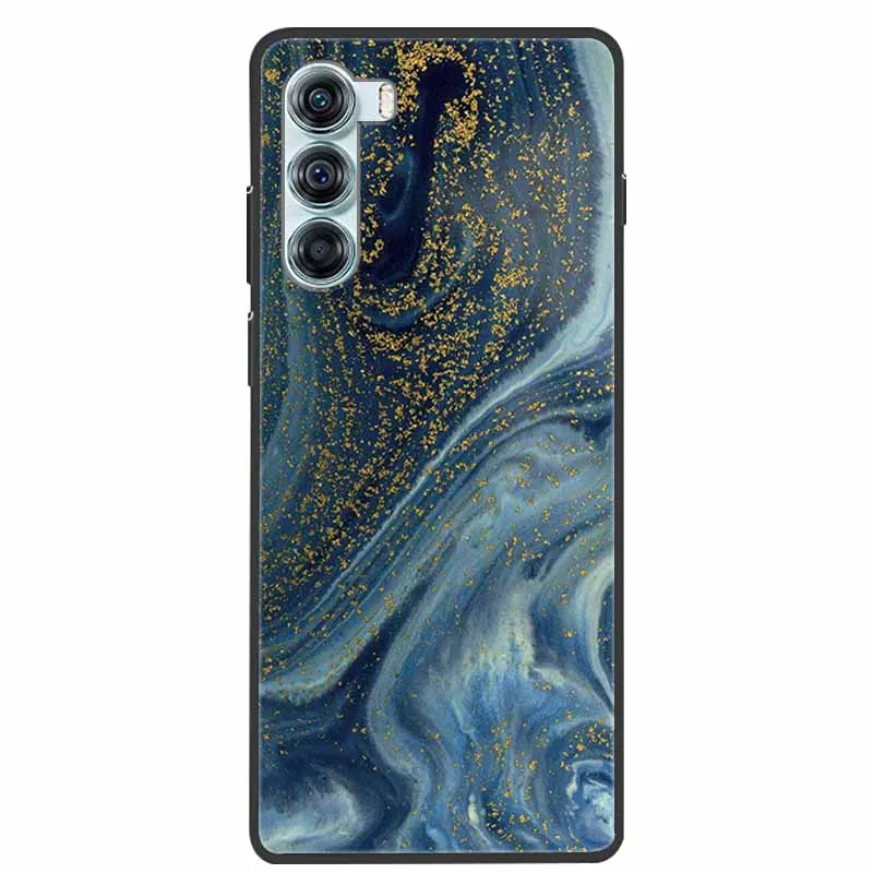 Marble Silicone Black Soft Protective Phone Case Cover
