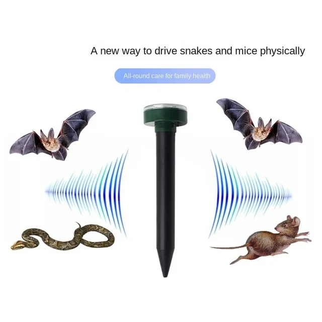 1Db Ultrahangos Napenergia -Állatok Vízálló Riasztó Kültéri Kártevő Rágcsáló Gopher Elrettentő Vole Kígyó Üldöző Csapda Eszköz - Image 3