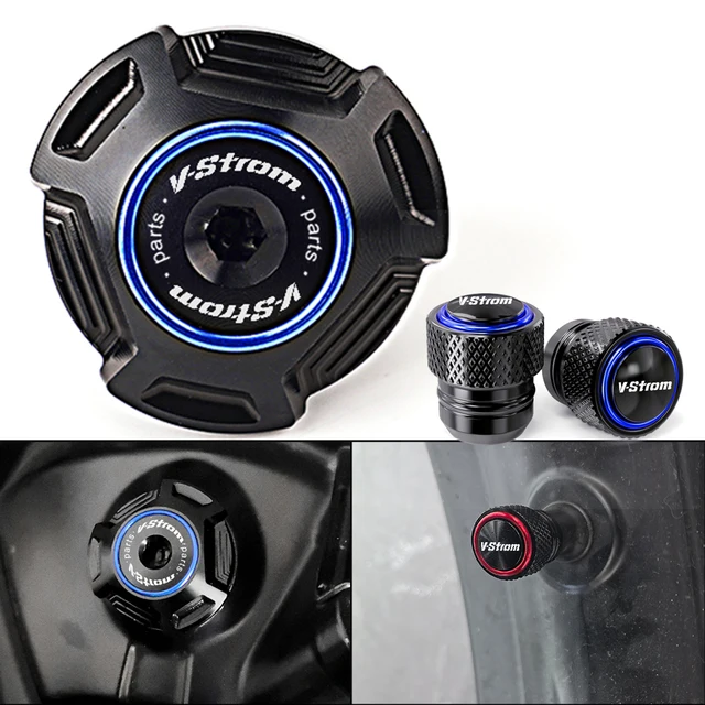 Bouchon D'huile Moteur En Aluminium Usiné CNC Pour Suzuki V-Strom 250/650/1000/1050 - Couleur Titane - Accessoire Personnalisation