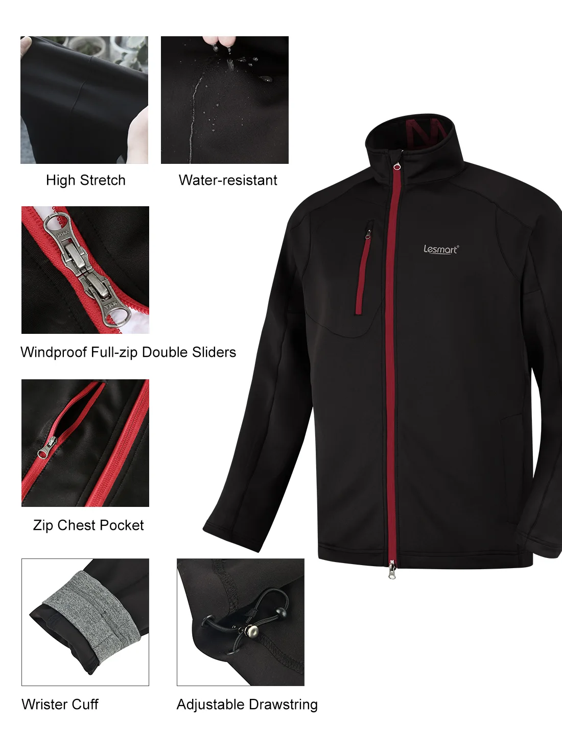 Men's Autumn Winter Golf Clothing Waterproof Golf Windbreaker Warm Breathable Sports Jacket Full Zipper Training Coats