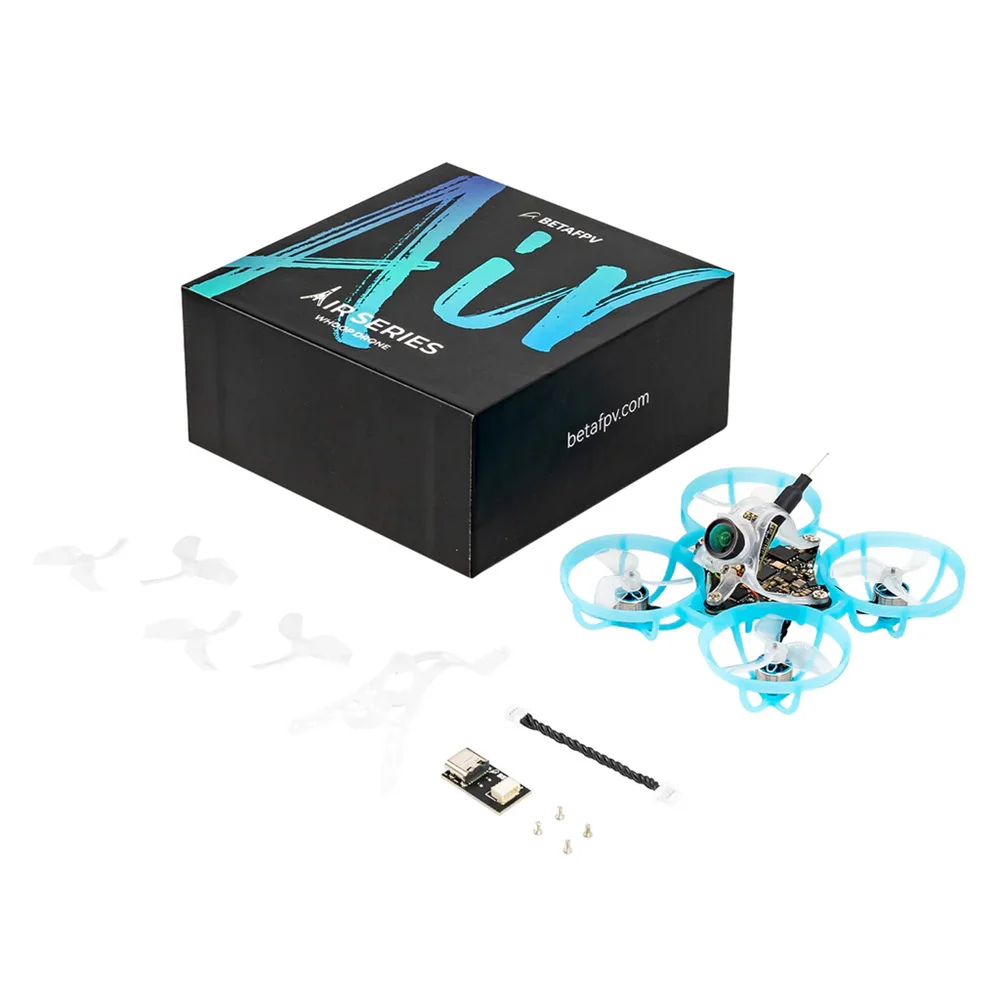 Drone FPV Air65 65mm Brushless Whoop 1S ELRS 2.4G posé sur une surface, prêt pour le vol.