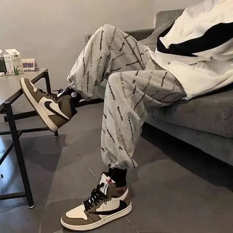 Sweatpants Male Streetwear Wide leg Oversized Pants Men Casual Joggers Sport Pants Basketball Man