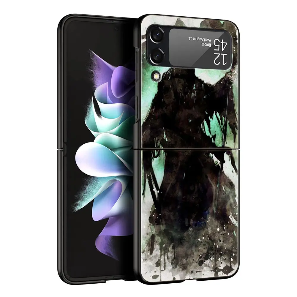 Black Grim Reaper Skull Skeleton Protective Folding Phone Case
