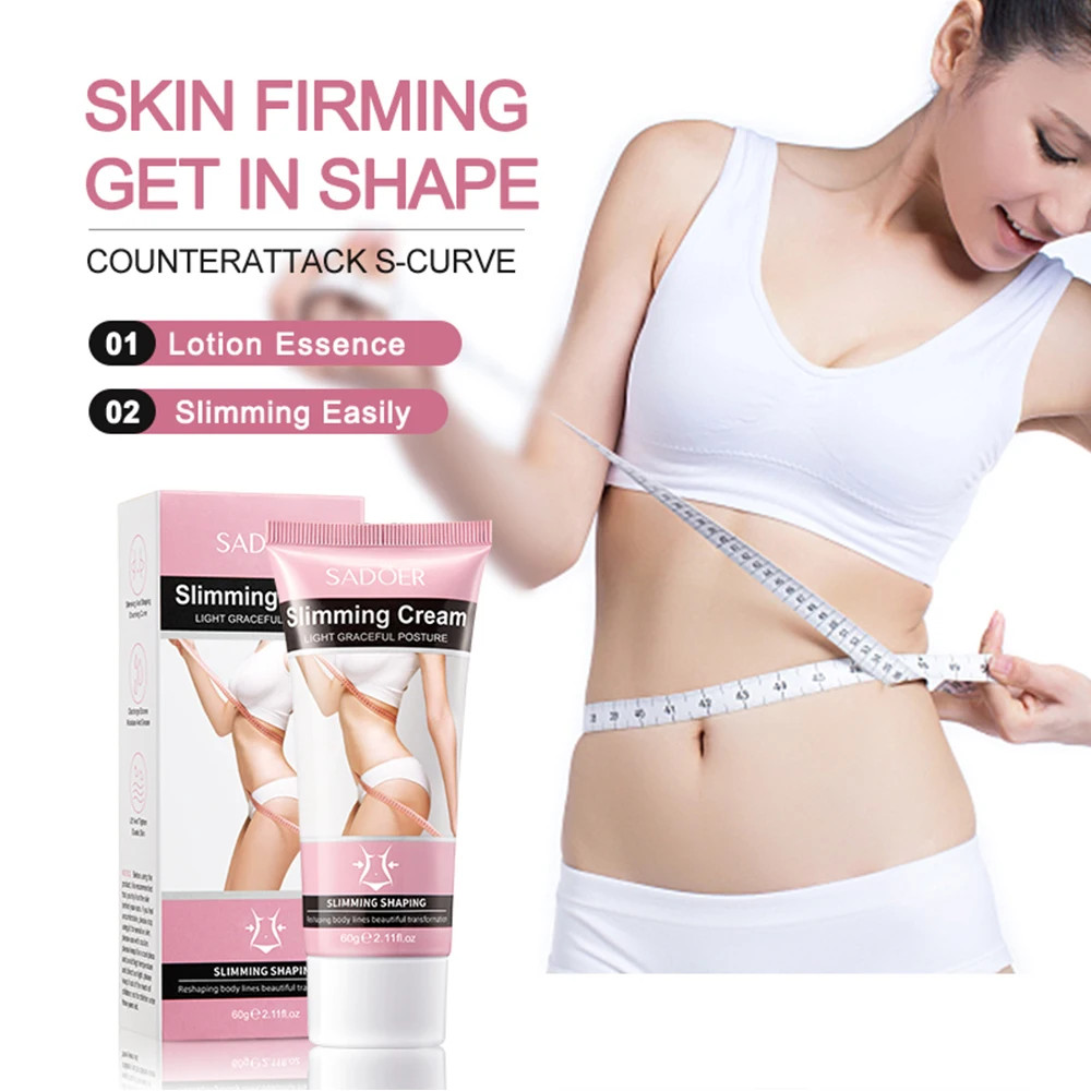 

60g Body Shaping Slimming Cream Anti Cellulite Weight Loss Fat Burner Tighten Firming Skin Slim Massage Cream For Waist Abdomen